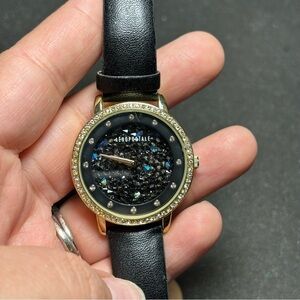 Aeropostale Womens Quarts Watch Gold Tone Ticking Working With New Battery L9